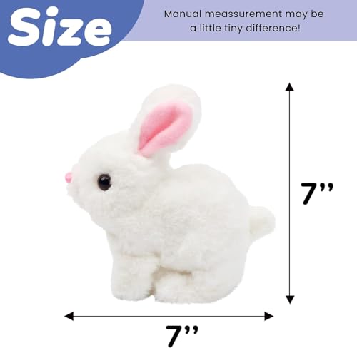 Image of Hopping Walking Bunny Toy with Sounds, Jumping Rabbit Wiggling Ears, Twitching Mouth and Nose, Educational Interactive Bunny Rabbit Toy for Baby Kids
