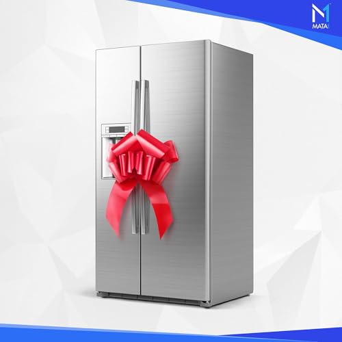 Mata1-USA - Huge Car Bow - Red, 30 Inch - Big Gift Wrapping Bow for Large Gift Decoration - Giant Size for Indoor & Outdoor Use - 12 Loops & 2 Suction Cups - No Magnets That Scratch