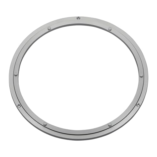 Aluminium Drehkranz silber Ø 391 mm belastbar bis 100 kg, Drehring robust, kugelgelagert, rostfrei Drehteller für Drehtisch, Ausstellungen und Maschinenbau
