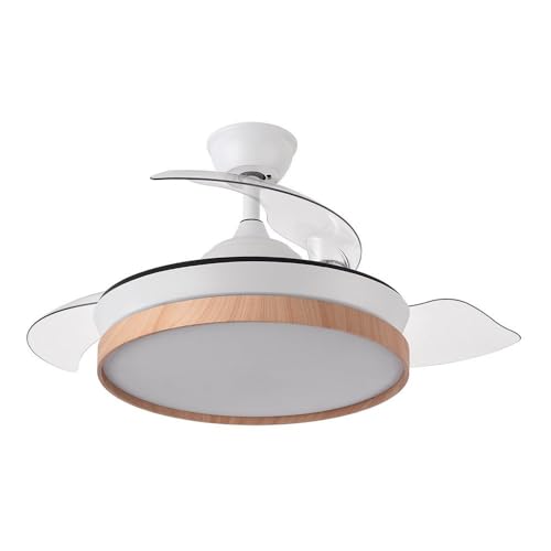 FABRILAMP AKUNADECOR Ventilador Evros S Blanco Motor Dc Con Led Integrado