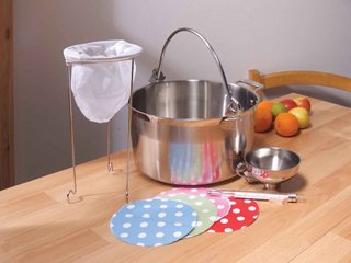 Swift Jam/Preserving pan in stainless steel with bucket style handle & helper handle