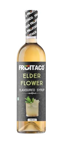 Image of Fruitaco Elderflower Syrup: Perfect Mixer for Enhancing Mocktails & Cocktails, Drinks, and Mojitos at Parties, Conveniently Packaged in a 750ml Bottle for All Your Mixing Needs | Non-Alcoholic