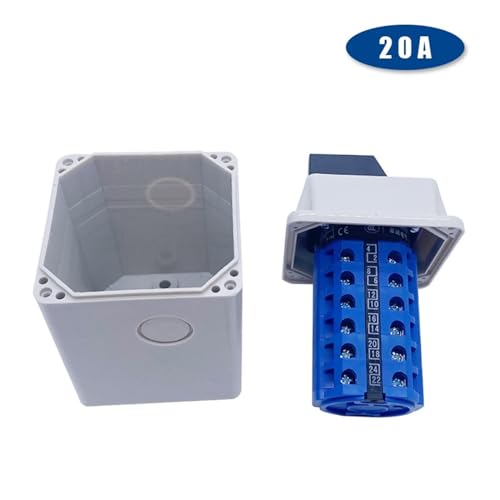 Interruptor de leva de 6 posiciones YMW26 selector giratorio 20A conmutador de transferencia manual 6