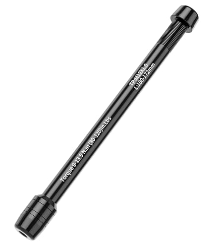 Assi passanti da 12 mm per bici da ginnastica – Adattatore per asse passante M12 x 1,0/1,5/1,75 per ruota posteriore – Adattatore per assali passanti (T05-1.0/160-172)