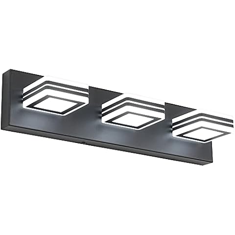 SOLFART Vanity Light Fixture Bathroom Matt Black Lights Bathroom Light Fixtures Over Mirror Led Modern Light Cover