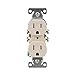 EATON Wiring TR270LA Tamper Resistant Duplex Receptacle with 15-Amp, 125-Volt, NEMA 5-15, Light Almond