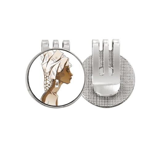 Coiffe de femme africaine marqueur de balle de golf chapeau clip émail magnétique