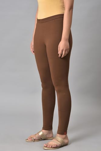 Image of W for Woman Women's Regular Fit High Rise Coral Cotton Jersey Tights
