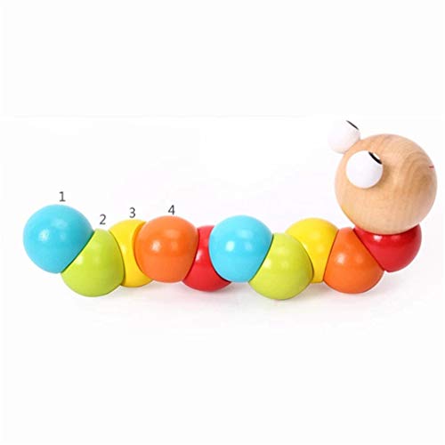 Preisvergleich Produktbild LoveAloe Caterpillar Holzspielzeug Frühförderung Kinder Intellektuelle Entwicklungswerkzeuge für Kleinkinder Jungen und Mädchen Spielzeug