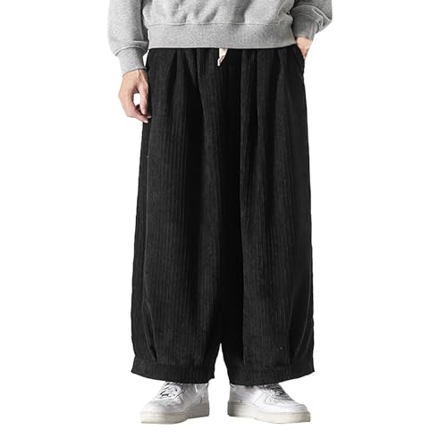 Corduroy Pants Men Baggy Loose Wide Leg Japanese Pants