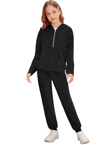 Arshiner Girls 2 Piece Outfits Tracksuits Long Sleeve Sweatshirts and Sweatpants Sweatsuits Activewear Sets4