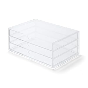 無印良品 重なるアクリルケース・横型3段 約幅25.5×奥行17×高さ10cm 15915507
