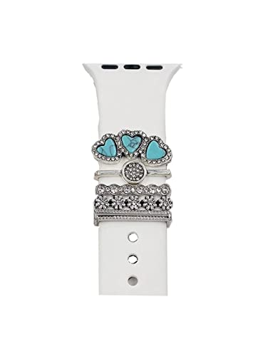 RAYA Watch Band Charms for Apple Watch ( Series 8/7/6/5 & Ultra ) | Watch band jewellery for Apple iWatch also fits for Samsung Galaxy Smart Watches & Fit Bit Smartwatches