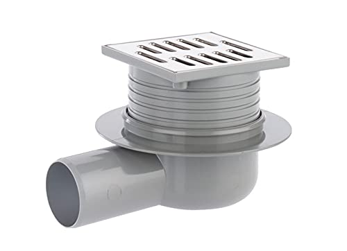 RUGSelf Balkon- u. Terrassenablauf 10x10cm seitlicher Ablauf DN50 drehbar 316739 Cover