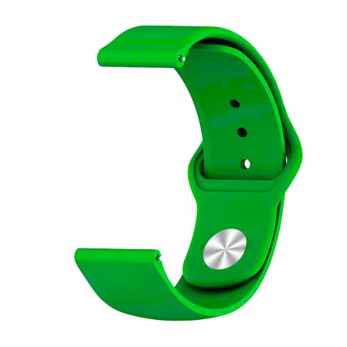 Image of YODI Soft Silicone Classic Strap Bands for Fire-Boltt Phoenix BSW049 Smart Watch Quick Release Pin for Men, Women and Kids Medium Size (Parrot Green)