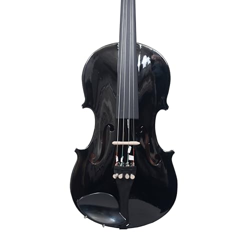 Image of Velvet Strings | 4 /4 Violin With Bow, Rosin, Hard Case V001, for Beginners, Kids and Semi Professionals (Black)