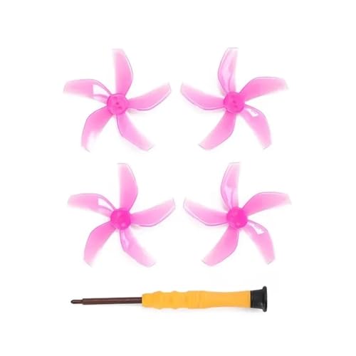 Hélice ronde pliable 5 pales drone Neo pour réparer les casses, kit 4 pièces rose pink