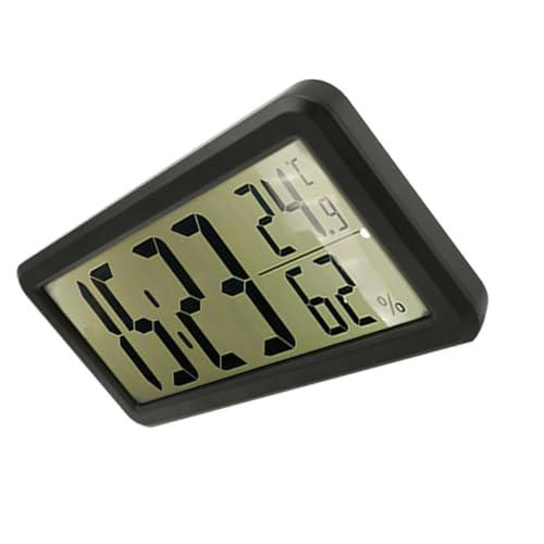MAGICLULU Reloj Despertador Digital Led Reloj Led Batería Despertador Pequeño Despertador Digital Condujo Reloj Despertador con Pantalla Grande Reloj Digital Led Moderno Abs Black