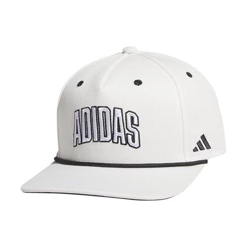 adidas Mens Sport Lifestyle Rope Brim Snapback Hat White/Black OSFA