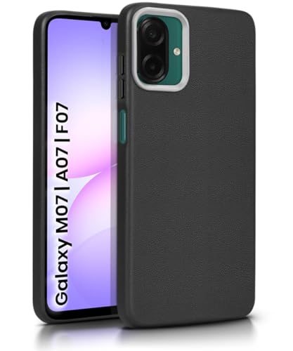 Image of WOW IMAGINE Back Cover for Samsung Galaxy M17e 5G | F70e 5G | M07 | F07 | A07 | A07 5G | Ultra Slim Flexible Non-Slip Grip | Inner Fabric | Metal Camera Ring & Lightweight Soft Mobile Case - Black