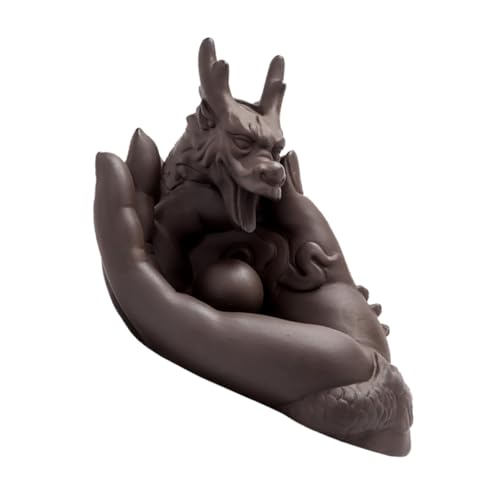 ARTIBETTER Quemador de Incienso de Reflujo Dragón para Hogar Adorno Aromaterapia con Efecto Cascada Purificador de Aire y Relajación Decoración Oriental