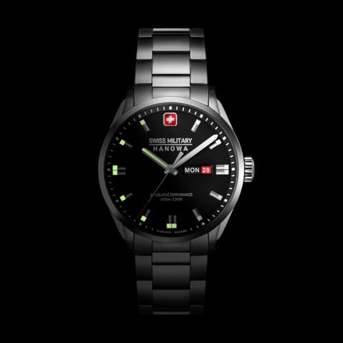 Image of Swiss Military HANOWA Roadrunner MAXED Black Round DIAL Analog Watch for Men SMWGH0001601