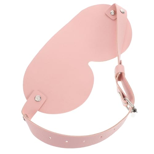 Mipcase 革のアイ トラベルアイ ボール マスカレード 女性用コスプレ 女性用スリーピングアイ パーティーアイ ハロウィン 小道具 Pu ピンク