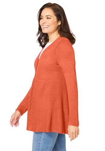 Woman Within Plus Size Babydoll Cardigan Sweater3