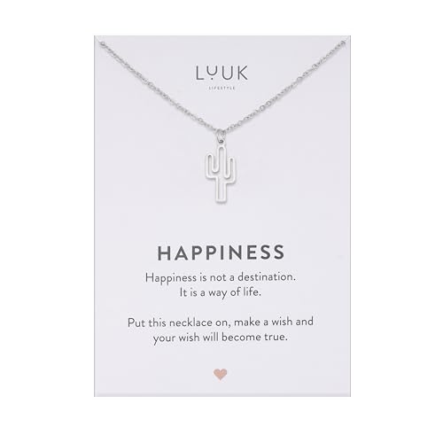 LUUK LIFESTYLE necklace with pendant, jewelry gift, filigree ladies necklace made of robust stainless steel, waterproof & durable