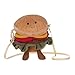 Apricot Lamb Delicious Burger Shaped Crossbody Plush Shoulder Bag for Kids, Teen Girls Boys, Stuffed Animal Purse, Kids Fashion Handbags, 7.1 Inches