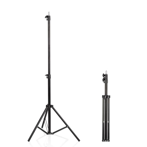 Image of ClarVise Professional Tripod Stand, Projector Tripod,Adjustable Height Light Stand for Photography, DJ Equipment, Projectors,Cameras,C-Stand Alternative (Black,22"-63")