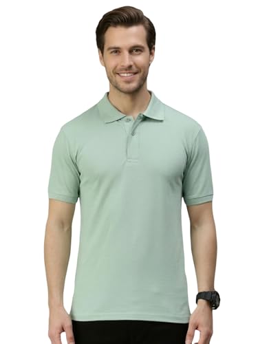 Image of Lux Cozi Men's Cotton Solid Polo Tshirt | Collar Tshirts | Half Sleeves | Stylish & Premium All Day Wear | Pack of 1