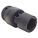 Westward 4LYJ2 Impact Socket, 3/8 Dr, 6 Pt, Std, Univ, 13/16