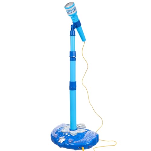 Jouet musical éducatif bleu microphone pour garçon et filles pour la reconnaissance des couleurs