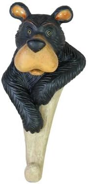 Coat Key Holder 1 Hook Rack, Bear Bust Head Face Figure Wall Decor, 6-inch