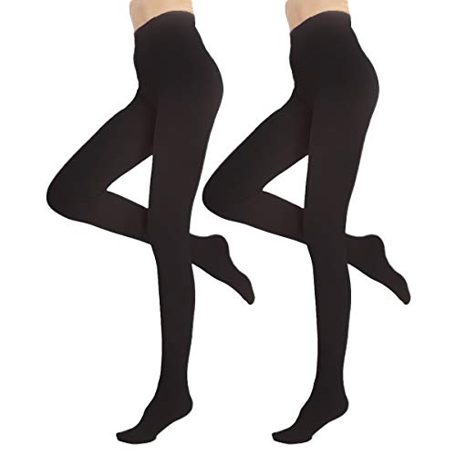 Image of Blostirno Women's Fleece Lined Tights Thermal Pantyhose Leggings Opaque Winter Warm Thick Stockings Tights