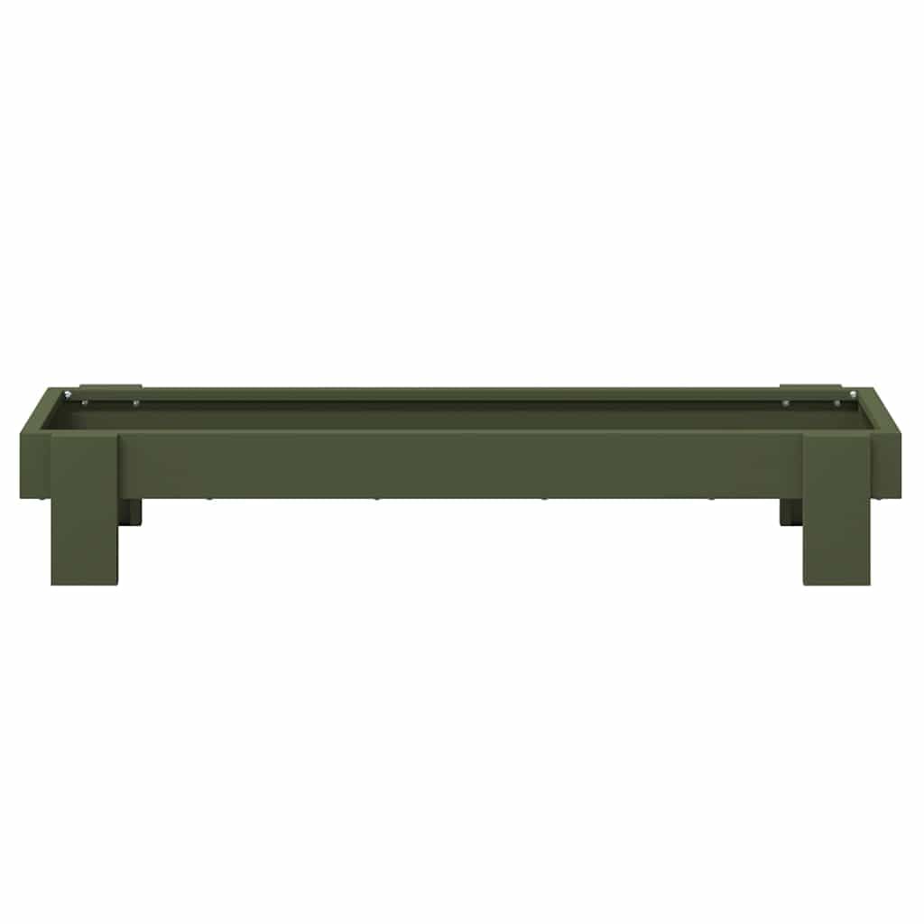 vidaXL Mangiatoia per polli Verde oliva 80 x 28 x 13.5 cm