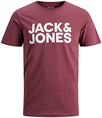 JACK & JONES Męski T-shirt O-Neck JJJECorp Logo Tee z nadrukiem z przodu, surfowanie po Internecie., S