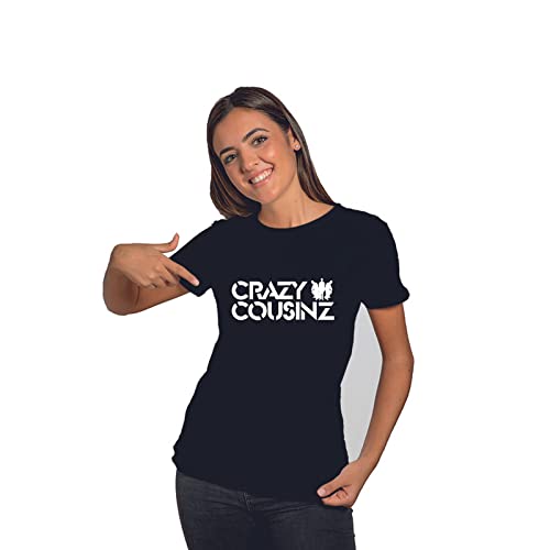 Image of Feel Good Crazy Cousins Family Matching Cotton Multi Colored Printed T-Shirt