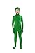 Full Bodysuit Kids Open Face Costume Spandex Stretch Zentai Child Suit (Small, Green)
