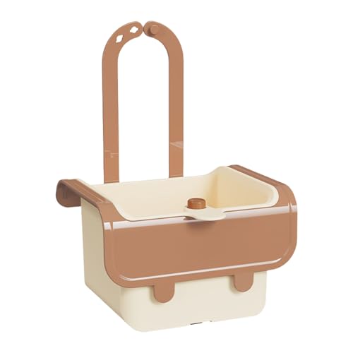 SPONGL Sink Strainer Basket Hanging Design Press Automatic Dumping for Compacts Kitchens Efficient Food Scraps Separation Rack