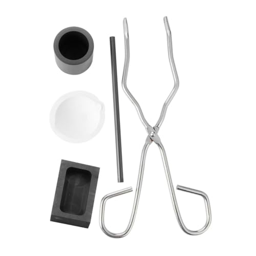 ARTIBETTER 5Pcs Graphite Ingot Mold Melting Kit for Durable Crucible for Casting for Laboratory and School Use