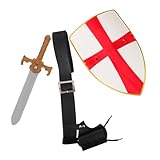 Holibanna Medieval Knight Costume Set Escudo Cinturón Juego Completo para Adultos para Cosplay Halloween y Fiestas Renacentistas