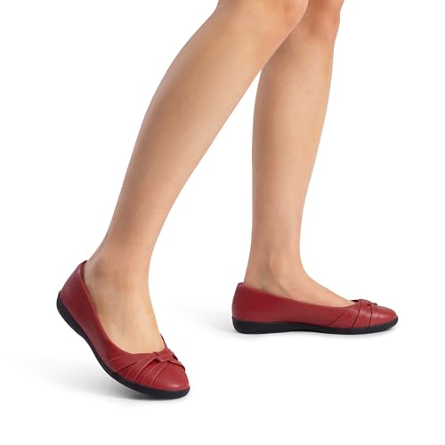 Image of DREAM PAIRS Women's Ballet Flats, Comfortable Round Toe Slip on Dressy Work Office Shoes with Arch Support