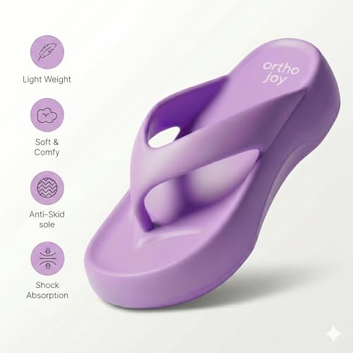 Image of ORTHO JOY Orthopedic Slippers for Women | Soft Cushioned EVA Flip Flops with Arch & Heel Support | Lightweight Anti-Slip Comfort Footwear for Daily Wear, Indoor & Outdoor
