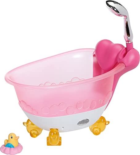 BABY born Bañera con almohada en forma de corazón, Para manos pequeñas, Promueve la empatía y las habilidades sociales, Para niños a partir de 3 años, Incluye patito de goma
