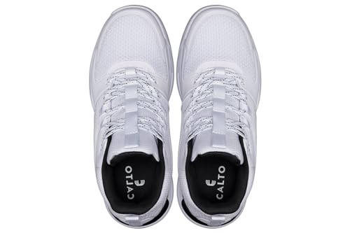 CALTO Men's Invisible Height Increasing Elevator Shoes - Basketball High-Top Sporty Sneakers - 3.0 Inches Taller4