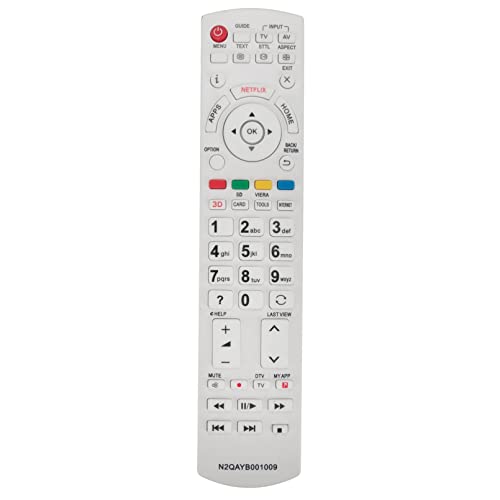VINABTY N2QAYB001009 Remote Control fit for Panasonic QLED UHD TV TX-L55DTW60 TX-L55ET60 TX-L55ET61 TXL55WT60E TX-L55WT60E TXL55WT60T TXL60DT60E TX-L60DT60E TX-LR47WT60 TXLR50DT60 TX-L42ETN63