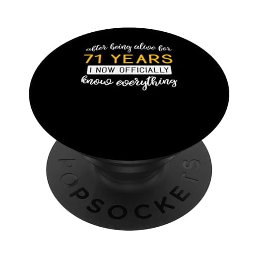 Regalo de 71 cumpleaños – Regalo de cumpleaños de 71 años PopSockets PopGrip Intercambiable