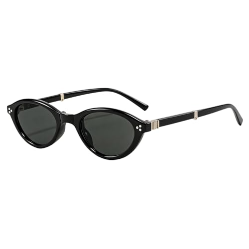 SODQW Foldable Vintage Oval Sunglasses for Women UV400 Protection Easy Storage for Travel Beach & Everyday Wear